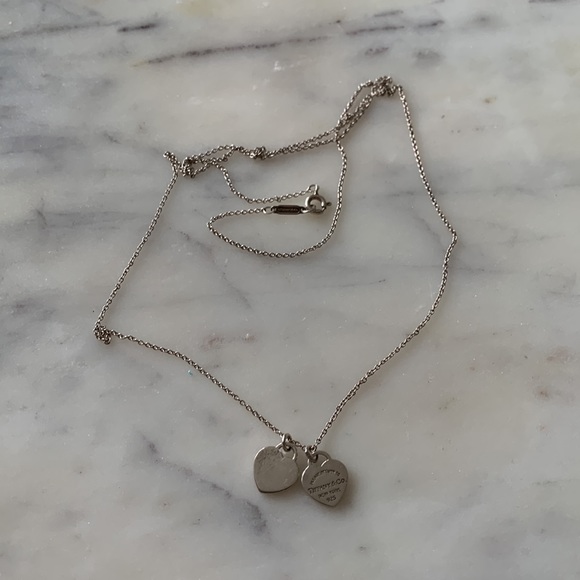 Tiffany & Co. Double Heart Mini Pendant Necklace - Picture 2 of 3